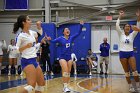 VB vs RIC  Wheaton Women's Volleyball vs Rhode Island College. - Photo by Keith Nordstrom : Wheaton, Volleyball, VB